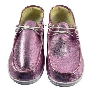 Corkys Lavender Crinkle Metallic Kayak Slip-On Shoes - Size 10